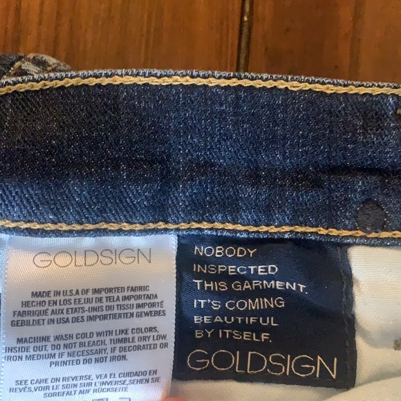 Goldsign Frontier Midrise Distressed Straight Leg Jeans - Size 24 - Picture 7 of 7